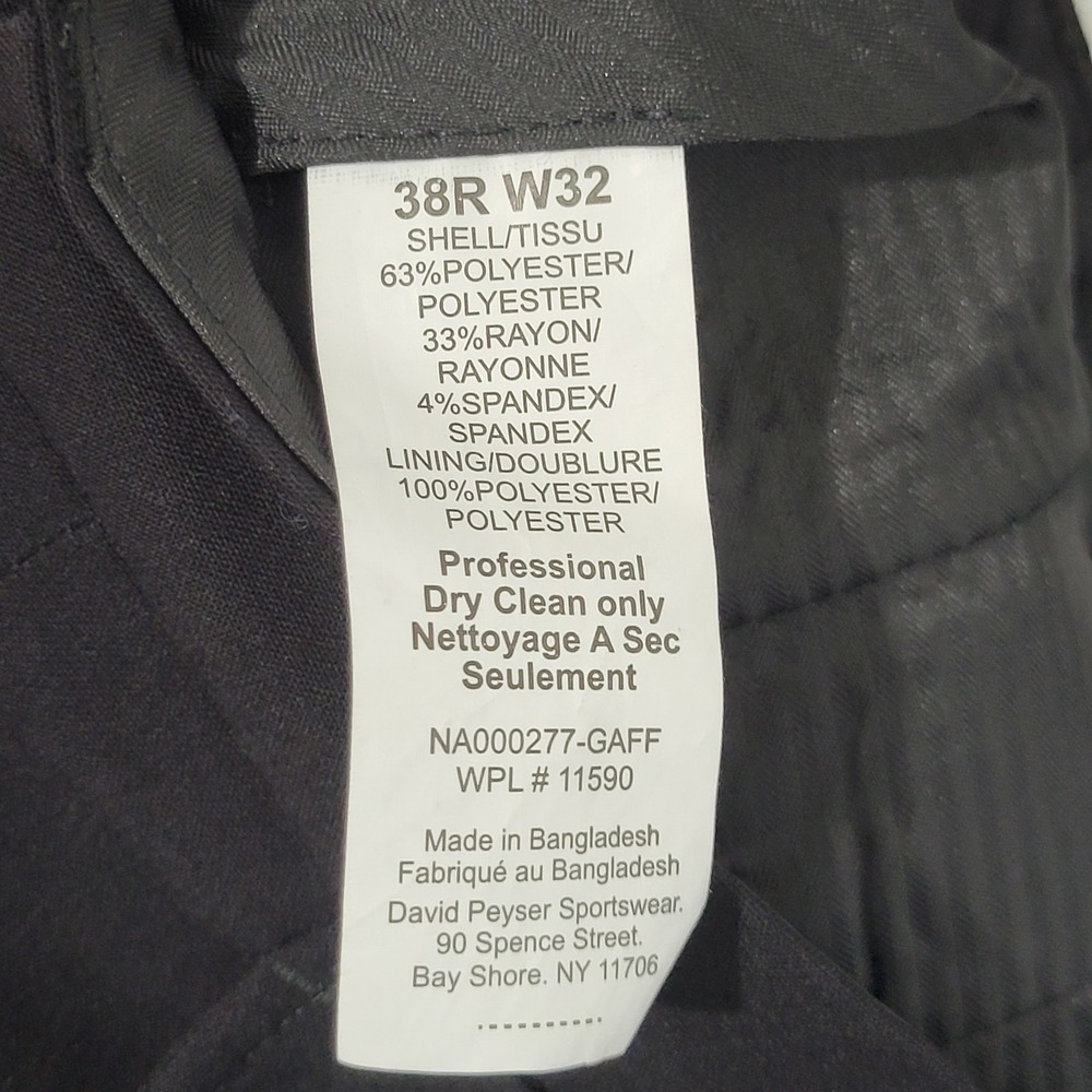 Nautica GAFF Men's Dress Pants Poly Blend Black size 32x32 NEW - Picture 7 of 8